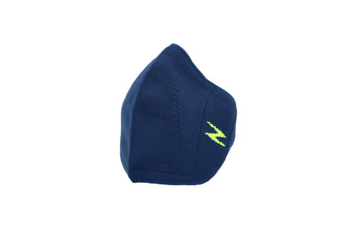 Blue reusable face covering by Pro-Stretch